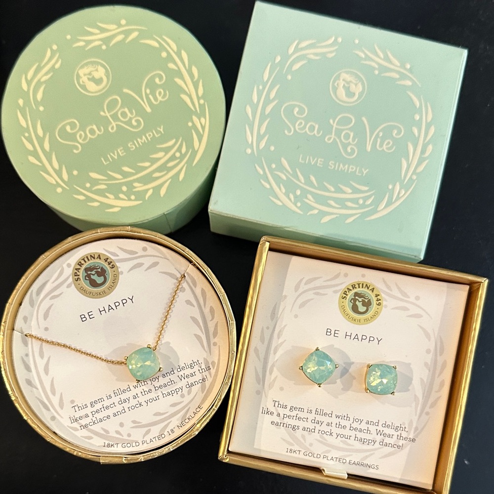 Sea La Vie Green and Gold Necklace Collection